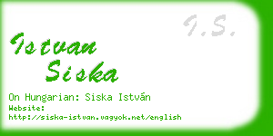 istvan siska business card
