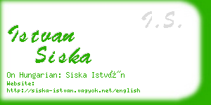 istvan siska business card